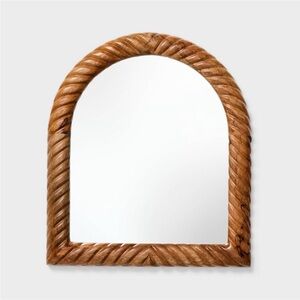14”x16” Textured Wood Mirror - Threshold™ designed with Studio McGee